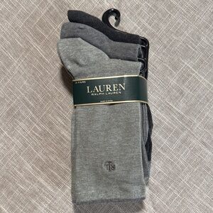 Lauren Ralph Lauren Women's Socks in Gray and Black - 3 Pack